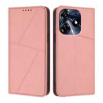 For Tecno Spark 10 Pro Strong Magnetic Frosted Flip Leather Phone Case(Pink)
