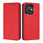 For Tecno Spark 10C Strong Magnetic Frosted Flip Leather Phone Case(Red)