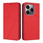 For Tecno Spark 20 Pro 4G Strong Magnetic Frosted Flip Leather Phone Case(Red)