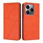 For Tecno Spark 20 Pro 4G Strong Magnetic Frosted Flip Leather Phone Case(Orange)