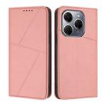 For Tecno Spark 20 Pro 4G Strong Magnetic Frosted Flip Leather Phone Case(Pink)