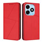 For Tecno Spark 20 / Spark 20C / Pop 8 Strong Magnetic Frosted Flip Leather Phone Case(Red)