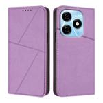 For Tecno Spark 20 / Spark 20C / Pop 8 Strong Magnetic Frosted Flip Leather Phone Case(Light Purple)