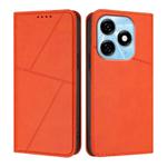 For Tecno Spark 20 / Spark 20C / Pop 8 Strong Magnetic Frosted Flip Leather Phone Case(Orange)