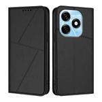 For Tecno Spark 20 / Spark 20C / Pop 8 Strong Magnetic Frosted Flip Leather Phone Case(Black)