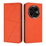 For Tecno Spark 30C 4G Strong Magnetic Frosted Flip Leather Phone Case(Orange)