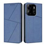 For Tecno Spark Go 2023 / Pop 7 / Pop 7 Pro Strong Magnetic Frosted Flip Leather Phone Case(Royal Blue)
