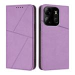 For Tecno Spark Go 2023 / Pop 7 / Pop 7 Pro Strong Magnetic Frosted Flip Leather Phone Case(Light Purple)