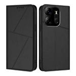 For Tecno Spark Go 2023 / Pop 7 / Pop 7 Pro Strong Magnetic Frosted Flip Leather Phone Case(Black)