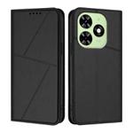 For Tecno Spark Go 2024 Strong Magnetic Frosted Flip Leather Phone Case(Black)