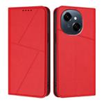 For Tecno Spark Go 2025 / Pop 9 4G Strong Magnetic Frosted Flip Leather Phone Case(Red)