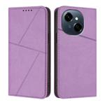 For Tecno Spark Go 2025 / Pop 9 4G Strong Magnetic Frosted Flip Leather Phone Case(Light Purple)