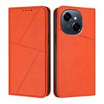 For Tecno Spark Go 2025 / Pop 9 4G Strong Magnetic Frosted Flip Leather Phone Case(Orange)