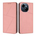 For Tecno Spark Go 2025 / Pop 9 4G Strong Magnetic Frosted Flip Leather Phone Case(Pink)