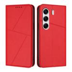 For Tecno Camon 40 Strong Magnetic Frosted Flip Leather Phone Case(Red)