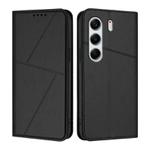 For Tecno Camon 40 Strong Magnetic Frosted Flip Leather Phone Case(Black)