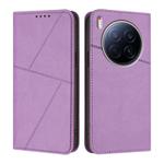 For Tecno Camon 40 Premier Strong Magnetic Frosted Flip Leather Phone Case(Light Purple)