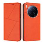 For Tecno Camon 40 Premier Strong Magnetic Frosted Flip Leather Phone Case(Orange)