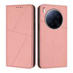 For Tecno Camon 40 Premier Strong Magnetic Frosted Flip Leather Phone Case(Pink)