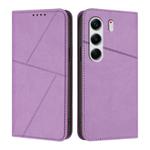 For Tecno Camon 40 Pro 4G Strong Magnetic Frosted Flip Leather Phone Case(Light Purple)