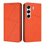 For Tecno Camon 40 Pro 4G Strong Magnetic Frosted Flip Leather Phone Case(Orange)