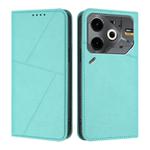 For Tecno Pova 6 Neo Strong Magnetic Frosted Flip Leather Phone Case(Light Blue)