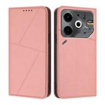 For Tecno Pova 6 Neo Strong Magnetic Frosted Flip Leather Phone Case(Pink)