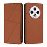 For Tecno Spark 30 4G Strong Magnetic Frosted Flip Leather Phone Case(Coffee Color)