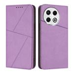 For Tecno Spark 30 Pro Strong Magnetic Frosted Flip Leather Phone Case(Light Purple)