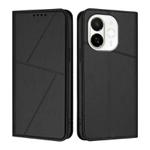 For Tecno Spark 30C 5G / Pop 9 5G Strong Magnetic Frosted Flip Leather Phone Case(Black)
