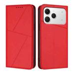 For Tecno Spark 40 4G Strong Magnetic Frosted Flip Leather Phone Case(Red)