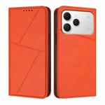For Tecno Spark 40 4G Strong Magnetic Frosted Flip Leather Phone Case(Orange)
