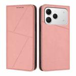 For Tecno Spark 40 4G Strong Magnetic Frosted Flip Leather Phone Case(Pink)