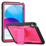 For iPad 2025 / 2022 Honeycomb Stand TPE Hydric PC Tablet Case(Rose Red)