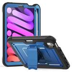 For iPad mini 2024 / mini 6 Honeycomb Stand TPE Hydric PC Tablet Case(Navy Blue)
