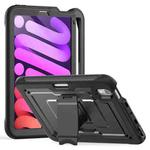 For iPad mini 2024 / mini 6 Honeycomb Stand TPE Hydric PC Tablet Case(Black)