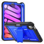 For iPad mini 2024 / mini 6 Honeycomb Stand TPE Hydric PC Tablet Case(Blue)