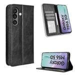 For Samsung Galaxy M56 5G Magnetic Buckle Retro Texture Leather Phone Case(Black)
