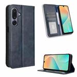 For Samsung Galaxy M36 5G Magnetic Buckle Retro Texture Leather Phone Case(Blue)