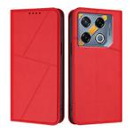 For Infinix GT 20 Pro Strong Magnetic Frosted Flip Leather Phone Case(Red)