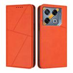 For Infinix GT 20 Pro Strong Magnetic Frosted Flip Leather Phone Case(Orange)