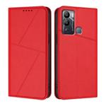 For Infinix Hot 12i / Hot 20i Strong Magnetic Frosted Flip Leather Phone Case(Red)