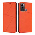 For Infinix Hot 12i / Hot 20i Strong Magnetic Frosted Flip Leather Phone Case(Orange)