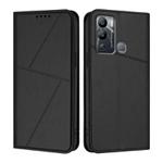 For Infinix Hot 12i / Hot 20i Strong Magnetic Frosted Flip Leather Phone Case(Black)
