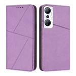 For Infinix Hot 20 4G Strong Magnetic Frosted Flip Leather Phone Case(Light Purple)