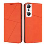For Infinix Hot 20 4G Strong Magnetic Frosted Flip Leather Phone Case(Orange)
