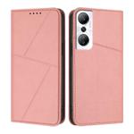 For Infinix Hot 20 4G Strong Magnetic Frosted Flip Leather Phone Case(Pink)