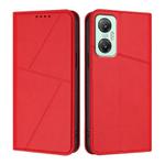For Infinix Hot 20 5G Strong Magnetic Frosted Flip Leather Phone Case(Red)