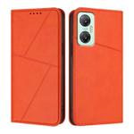 For Infinix Hot 20 5G Strong Magnetic Frosted Flip Leather Phone Case(Orange)