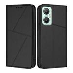 For Infinix Hot 20 5G Strong Magnetic Frosted Flip Leather Phone Case(Black)